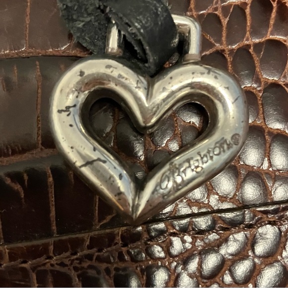 Brighton Black and Brown Croc-Embossed Laptop Bag - Picture 16 of 16